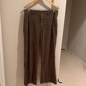 Brown Linen Pants